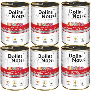 Dolina Noteci Premium Junior Serca Wołowe 6x400g
