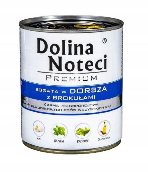DNP dla psów bogata w dorsza z brokułami 800g