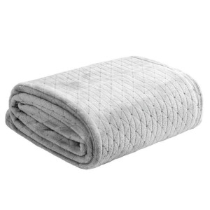 koc 220x200 miękki flano efekt 3d srebrny