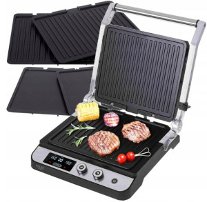 Grill Elektryczny Ogrodowy 3000W Rozkładany 2W1