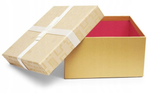 Pudełko Karton 15x15 Prezent Ozdobne 2kolory Beż