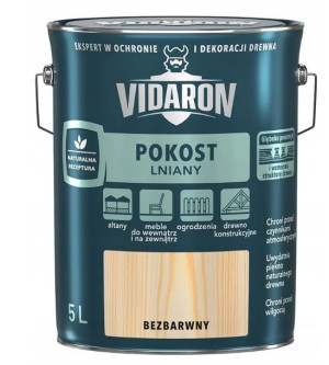 Vidaron Pokost Lniany Impregnat Drewna Bezbarwny 5l