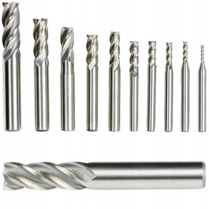 Frez Palcowy Frezy Palcowe Zestaw 10 Sztuk 2-12 Mm