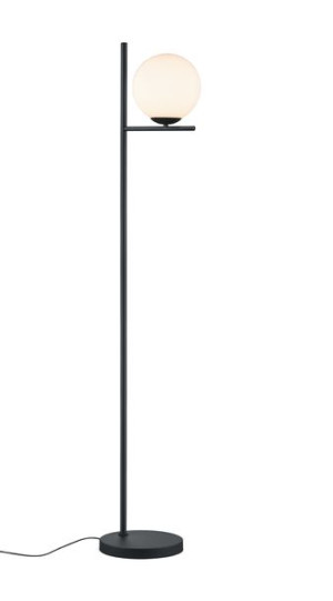 Pure lampa podłogowa czarna kula 402000132 Trio