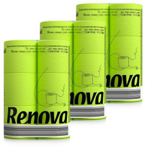 3x Zielony papier toaletowy Renova 6 szt