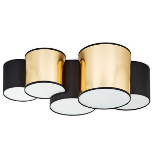 Mona gold lampa sufitowa 5 punktowa czarno złota 3447 - TK Lighting