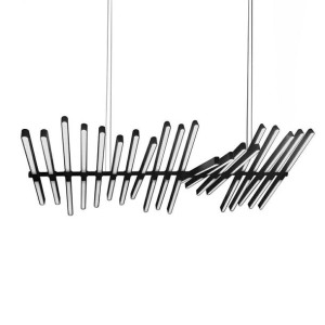 Lampa wisząca PIANO 20 czarna - LED, aluminium