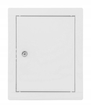 Drzwiczki rewizyjne metal mal. BIEL na zamek 10x10
