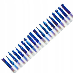 Frezy wiertła węglikowe 3x3 20szt mini niebieskie
