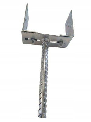 PODSTAWA SŁUPA KOTWA z prętem regulowana 160mm OC