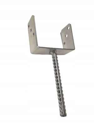 PODSTAWA SŁUPA KOTWA z prętem stała 140mm OCYNK