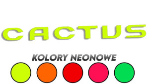 Wycinana naklejka CACTUS kolory neonowe