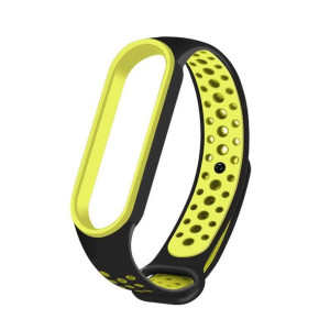 Opaska Pasek Dots Do Xiaomi Mi Band 5 / 6 (czarno-zielony)