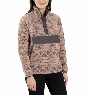 Polar Carhartt Fleece Pullover WARM TAUPE GEO AZTEC