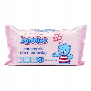Bambino chusteczki nawilżane dla niemowląt 63 szt
