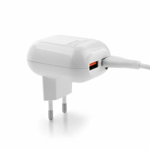 Ładowarka Sieciowa Vidvie Ple218 2xusb + Kabel Type C 2.4a Biały/czarny