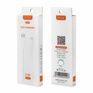Kabel Vidvie Cb440 Usb/type C 2.4a, 30cm Biały