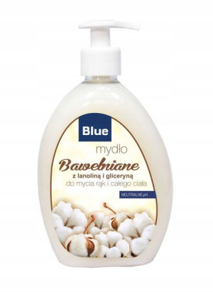 BLUE Mydło w płynie do rąk i ciała BAWEŁNA 500 ml