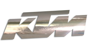 Wycinana naklejka KTM chrom