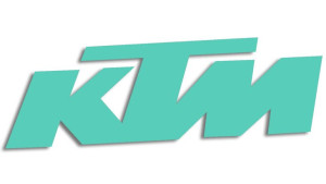 Wycinana naklejka KTM miętowa