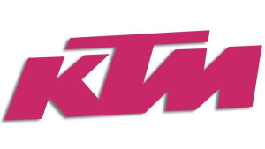 Wycinana naklejka KTM różowa