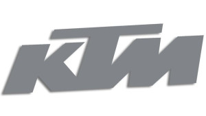 Wycinana naklejka KTM szara