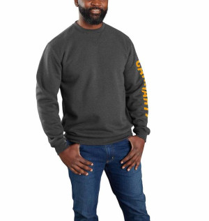 Bluza Carhartt Midweight Crewneck Logo Sleeve CARBON