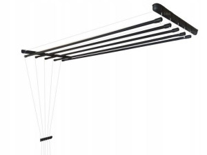 Suszarka Sufitowa Łazienka Balkon 5Pr/150Cm Czarna