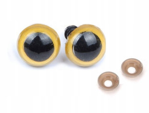 Bezpieczne Oczy Zaciskowe Eyes 10mm Żółty A52