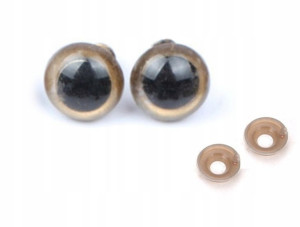 Bezpieczne Oczy Zaciskowe Eyes 10mm Złoty A54