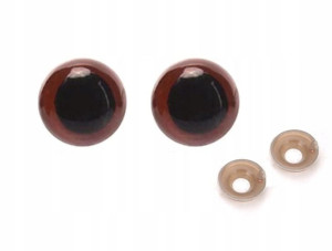 Bezpieczne Oczy Zaciskowe Eyes 8mm Brązowy A56