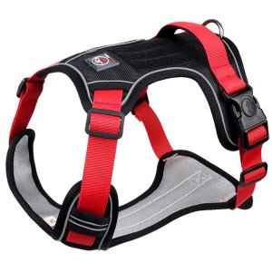 Szelki bezuciskowe dla psa BOSTON typu GUARD z odblaskiem RED XL