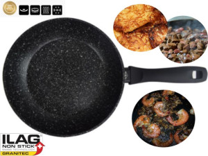 Patelnia Tradycyjna 24 Cm Granitowa Indukcja Gaz