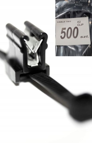 500 x Opaska kablowa z mocowaniem