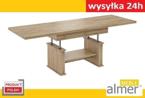 Ławostół Stół Ława L29 rozkładany Dąb Wotan 120(+2x40)x70 w60(+15)