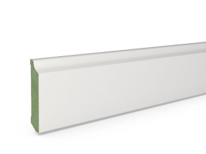 Listwa wilgocioodporna biała MDF F1 Plus wys. 8cm x długość 244cm cokół