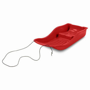 Plastikowe Sanki SNOW czerwone z linką