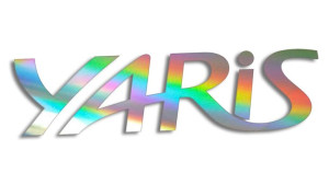 Wycinana naklejka YARIS holograficzna