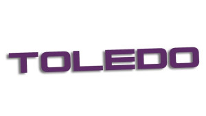 Wycinana naklejka TOLEDO SEAT fioletowa