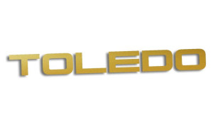 Wycinana naklejka TOLEDO SEAT złota