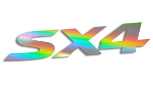 Wycinana naklejka SX4 holograficzna