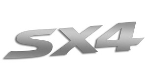 Wycinana naklejka SX4 srebrna