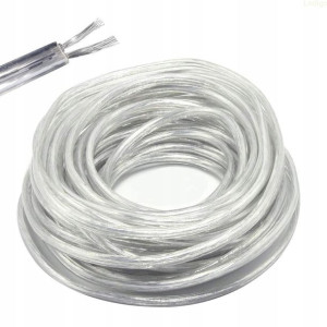 Przewód Kabel Linka 2x0,75c Mty Transparentny 100m