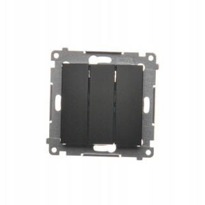 Simon 54 Łącznik Potrójny Z Podśw. Led Czarny Mat