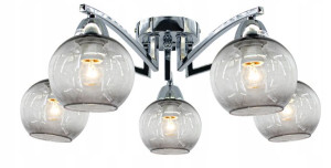 Lampa Wisząca Genewa 5xe27 Chrom Elem 1986/5 8c