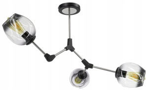 Lampa Sufitowa Boston 3xe27 Tytanowy Czarny Elem