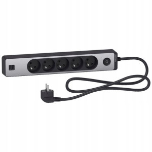 Schneider Odace Przedłużacz 5-gniazdowy 2xusb 1,5m