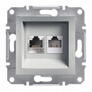 Schneider Asfora Gniazdo Rj11+ Rj45 Kat.5e Utp B/r