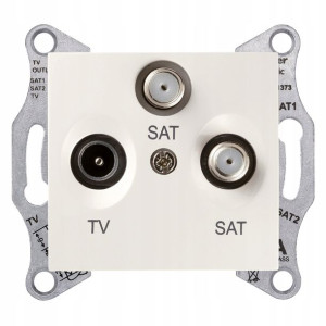 Schneider Sedna Gniazdo Tv-sat-sat Końc. 1db Krem