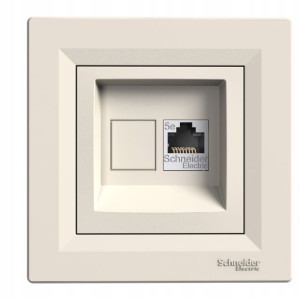 Schneider Asfora Gniazdo Rj45 Kat.5e, Utp Krem Z/r
